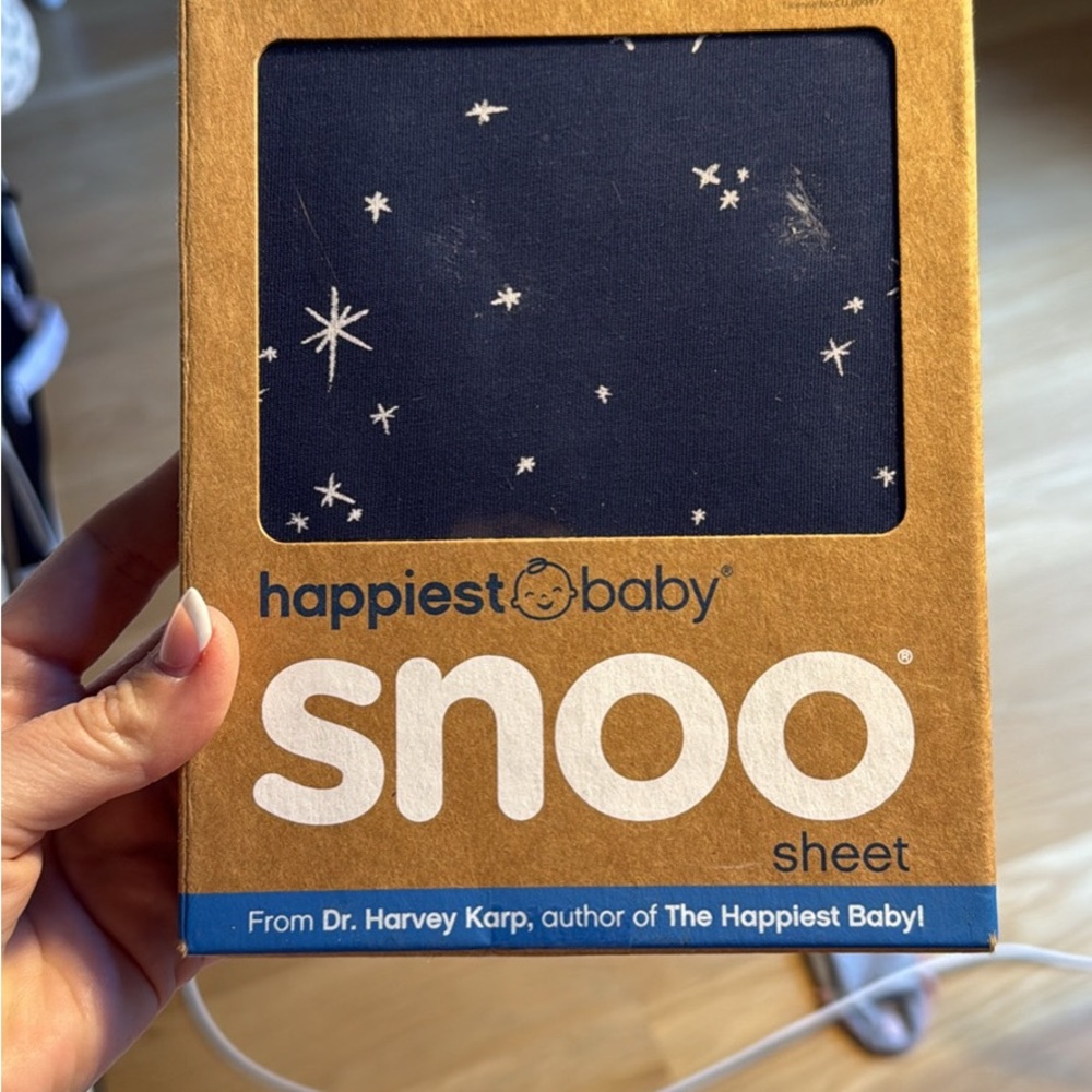 Happiest Baby Snoo Star Print Navy Fitted Bed Sheet
